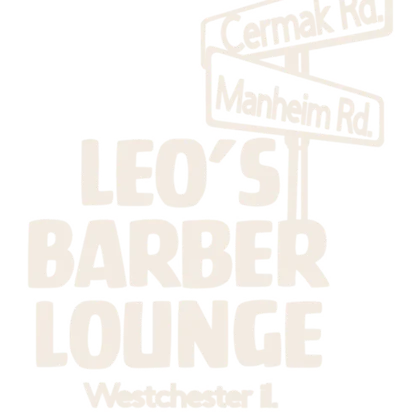 Leo’s Barber Lounge logo, Cermak Rd and Manheim Rd