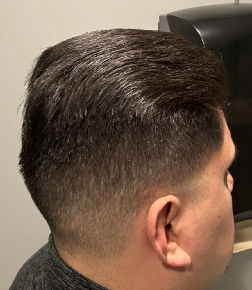 Low taper, side view, fresh out the chair